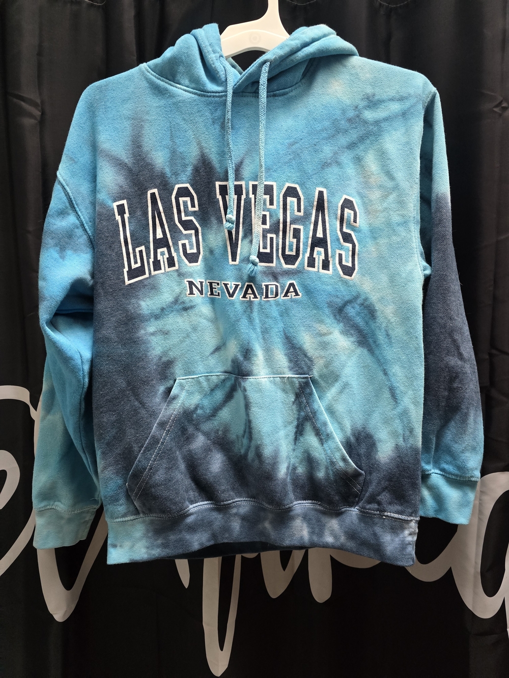 Las Vegas Nevada Blue Tie-Dye Hoodie Sweatshirt